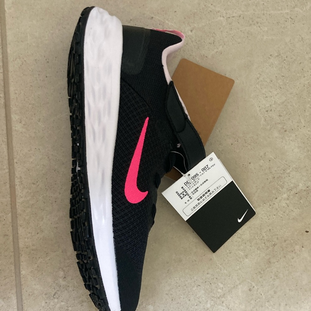 Nike Black and Pink Running Shoes